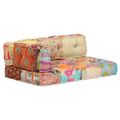 vidaXL Taburetka, patchwork, látka