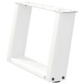 vidaXL Nohy konferenčného stolíka v tvare U, 2 ks, biele, 40 x (30-31) cm, oceľové