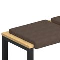 vidaXL Vankúš na lavičku 4 ks Mikrovlákno Hnedá Hĺbka 35 cm