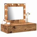 vidaXL Toaletný stolík Hnedá 83 x 40 x 70 cm Kompozitné drevo