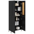 vidaXL Highboard 2 ks Čierny dub 69,5 x 34 x 180 cm Kompozitné drevo