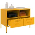 vidaXL TV skrinky 2 ks horčicovo-žlté 68x39x50,5 cm oceľ