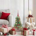 vidaXL Vianočný stromček s 150 LED-i so stojanom Zelená 65 cm PE