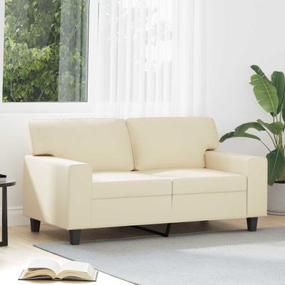 vidaXL 2-miestna pohovka krémová 120 cm umelá koža