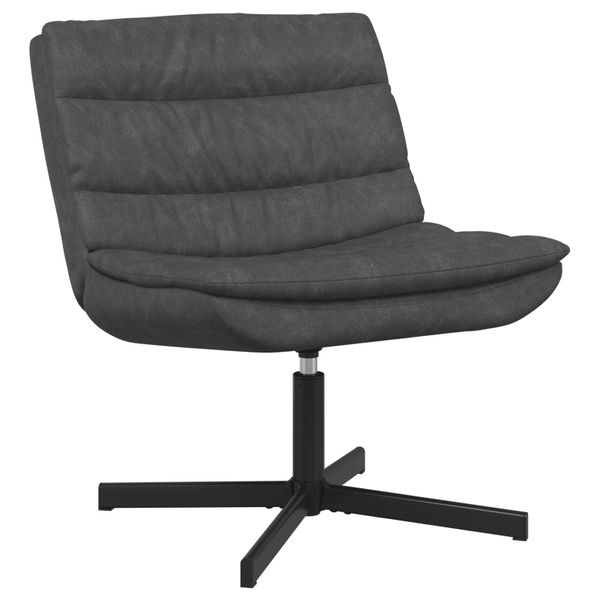 vidaXL Otočná stolička Čierna 63 x 75 x 76 cm Antik PU