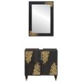vidaXL Set kabinetov do kúpeľne 2 ks Čierna 62 x 33 x 58 cm