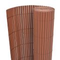 vidaXL Obojstranný záhradný plot, PVC 90x300 cm, hnedý