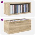 vidaXL Roh na skladovanie CD 4 ks Dub sonoma 40 x 17 x 17 cm