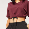 Dámske tričko Code Crop V Neck Red - SQUATWOLF, veľkosť L
