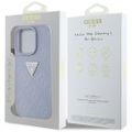 Guess Hardcase PU Grained Hot Stamp 4G Triangle Metal Case pre iPhone 16 Pro Max 6,9" Fialová