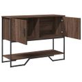 vidaXL Konzolový stolík hnedý dub 100x35x74,5 cm kompozitné drevo