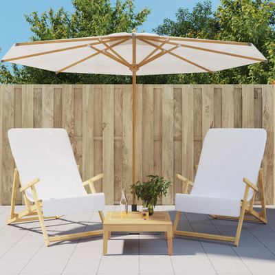 vidaXL Plážové uteráky 2 ks biele 60x135 cm látka 400 GSM