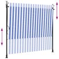 vidaXL Vonkajšia roleta modro-biela 200x270 cm látka a oceľ