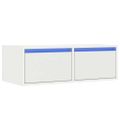 vidaXL TV skrinka s LED svetlami, biela 75x35,5x25 cm