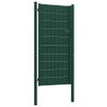 vidaXL Plotová brána PVC a oceľ 100x124 cm zelená