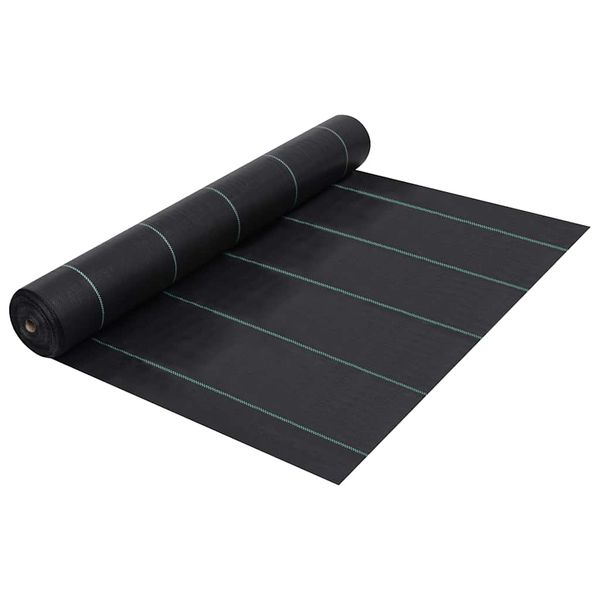 vidaXL Tkanina proti burine PP 1x50 m čierna