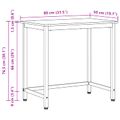vidaXL stôl Čierny dub 80 x 50 x 76,5 cm Inžinierske drevo a oceľ