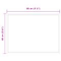 vidaXL Zrkadlo do kúpeľne s LED Priehľadná 80 x 60 cm tvrdené sklo