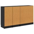 vidaXL Servírovacia skriňa 3 ks Čierny dub 69,5 x 34 x 180 cm