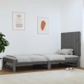 vidaXL Nástenné čelo postele sivé 82,5x3x60 cm masívna borovica