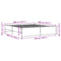 vidaXL Posteľný rám čierny 200x200 cm kompozitné drevo a kov