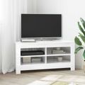 vidaXL RohováTVskriňa 102 x 40,5 x 45 cm Vysoko lesklá biela