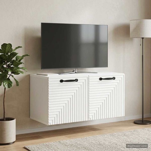 vidaXL Nástenná TV skrinka Biela 59,5 x 31 x 30 cm Kompozitné drevo