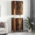 vidaXL Highboard Staré drevo 69,5 x 34 x 180 cm Kompozitné drevo