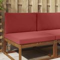 vidaXL Vankúš na vonkajšiu pohovku Polyester vínovo červená 80 x 80 cm