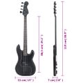 vidaXL Elektrická basgitara pre začiatočníka s taškou čierna 4/4 46"
