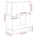 vidaXL Knižnica/deliaca stena sivá 51x25x70 cm masívna borovica