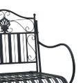 vidaXL Záhradná lavička 2 -Seater 103,5 x 59 x 89 cm Oceľ Čierna