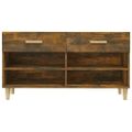 vidaXL Botník dymový dub 102x35x55 cm spracované drevo
