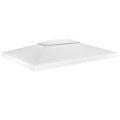 vidaXL Dvojitá strieška na altánok 310 g/m², 4x3 m, biela