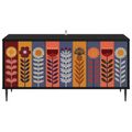vidaXL TV skrinka ESSEN 102 x 33 x 51 cm Čierny dub Kompozitné drevo