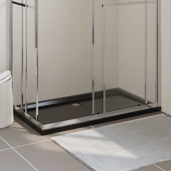 vidaXL Obdĺžniková sprchová vanička z ABS čierna 70x120 cm