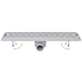 vidaXL Rovný sprchový odtok 2 ks vlnovka 730x140 mm nehrdzavejúca oceľ