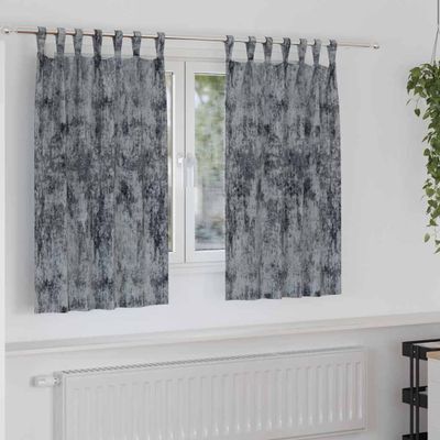 vidaXL Sametové závesy 2 pcs Strieborná šedá 140 x 140 cm Zamat