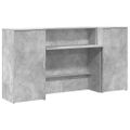 vidaXL Recepčný stôl betónovo sivý 200x50x103,5 cm kompozitné drevo