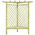 vidaXL Rohová pergola s lavičkou 130x130x197 cm, impregnovaná borovica