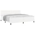 vidaXL Posteľ s pružinovým rámom Biela 200 x 200 cm Umelá koža