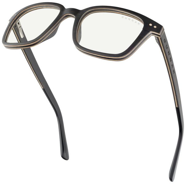 GUNNAR kancelárske/hermé okuliare MUIR EBONY * číre PRO sklá * BLF20 * GUNNAR focus Okuliare, kancelárske, herné, hnedé obrúčky, číre PRO sklá