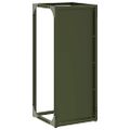 vidaXL Stojan na palivové drevo Olive Green Oceľ valcovaná za studena