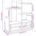 vidaXL Organizér na stôl, sivá sonoma 49x20x52,5 cm, kompozitné drevo