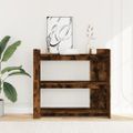 vidaXL Konzolový stolík dymový dub 100x35x90 cm kompozitné drevo