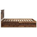 vidaXL Rám postele Staré drevo 150 x 200 cm Masívne borovicové drevo