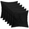 vidaXL Poťah na podložku 6 pcs HEERLEN Čierna 40 x 40 cm Flanel