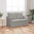 vidaXL Podlahová rozkladacia pohovka 2v1 svetlosivá 122x204x55cm zamat