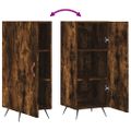 vidaXL Komoda dymový dub 34,5x34x90 cm spracované drevo