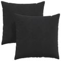 vidaXL Vankúše na pohovku 2 pcs Čierna 60 x 60 cm Kordúrová tkanina